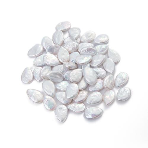 Natural Freshwater Pearl Loose Beads, Teardrop, DIY, white, about:9-13mm, 10PCs/Bag, Sold By Bag