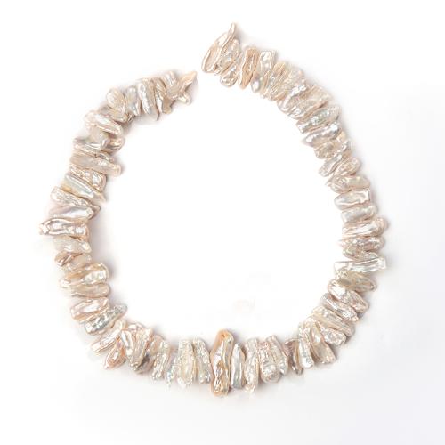 Cultured Biwa Freshwater Pearl Beads, DIY, white, 6x17mm, Hole:Approx 1mm, Sold Per Approx 38 cm Strand