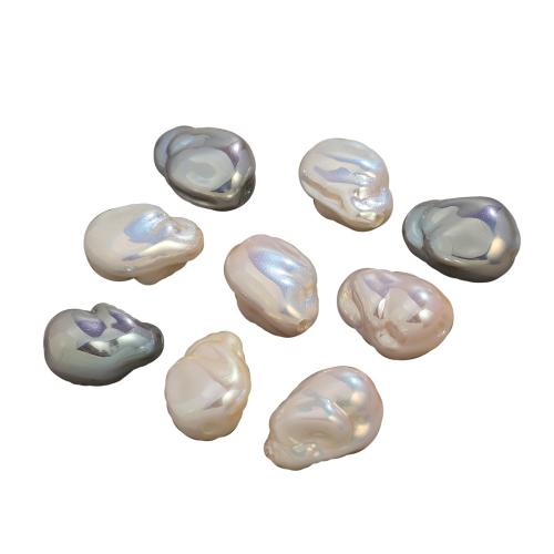 Glass Pearl Beads, plated, DIY, more colors for choice, 14x19mm, 5PCs/Bag, Sold By Bag