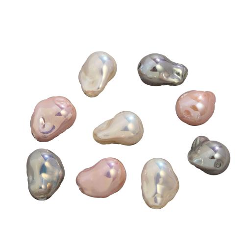 Glass Pearl Beads, plated, DIY, more colors for choice, 10x15mm, 5PCs/Bag, Sold By Bag