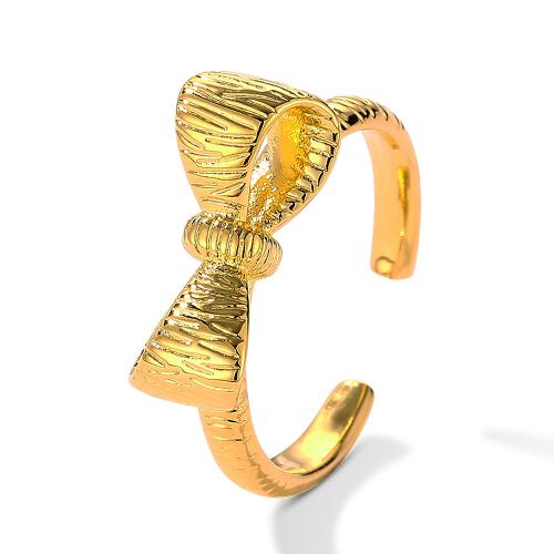 Brass Finger Ring, Bowknot, plated, for woman, more colors for choice, Sold By PC