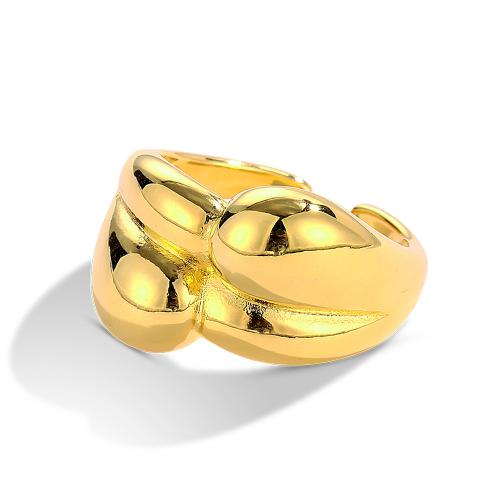 Anillo de dedo de latón, metal, chapado, para mujer, más colores para la opción, Vendido por UD