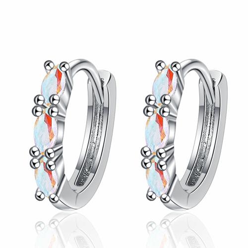 Boucles d'oreilles en laiton zircon cubique pavent, Placage, pavé de micro zircon & pour femme, plus de couleurs à choisir, 15x2mm, Vendu par paire