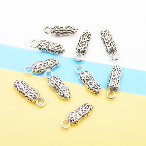 Tibetan Style Pendants, Peanut, antique silver color plated, DIY, 17.50x10x4.50mm, 100PCs/Bag, Sold By Bag