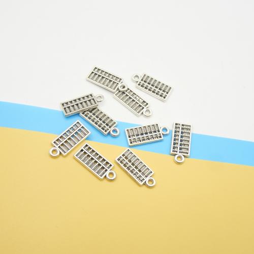 Zink-Aluminium-Anhänger, Zinklegierung, Abakus,Rechenbrett, antik silberfarben plattiert, DIY, 19x8x1.50mm, 100PCs/Tasche, verkauft von Tasche