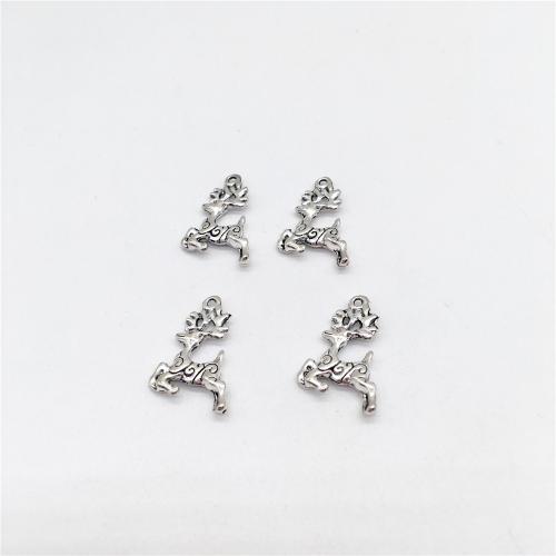 Tibetan Style Animal Pendants, Deer, antique silver color plated, DIY, 16x23mm, 100PCs/Bag, Sold By Bag