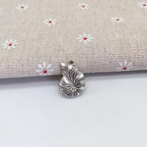 Tibetan Style Pendants, Conch, antique silver color plated, DIY, 23x17x3mm, 100PCs/Bag, Sold By Bag