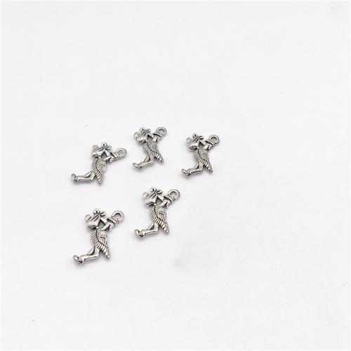 Tibetan Style Animal Pendants, Bird, antique silver color plated, DIY, 23x13x3mm, 100PCs/Bag, Sold By Bag