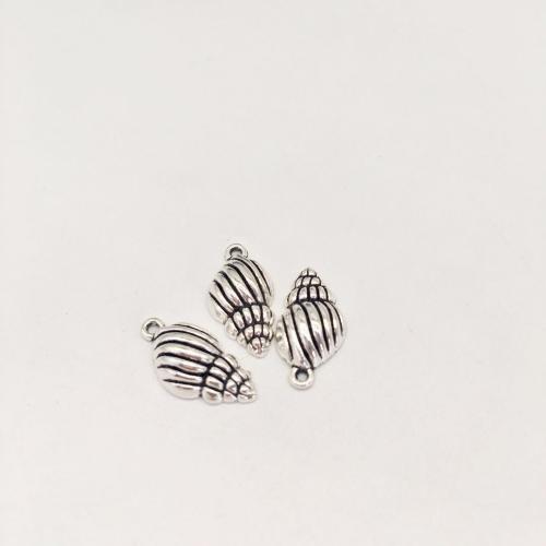 Tibetan Style Pendants, Conch, antique silver color plated, DIY, 25x13mm, 100PCs/Bag, Sold By Bag