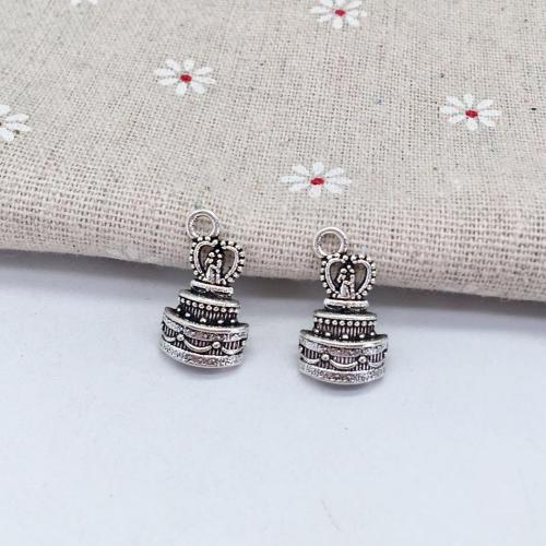 Tibetan Style Pendants, Cake, antique silver color plated, DIY, 22x13mm, 100PCs/Bag, Sold By Bag