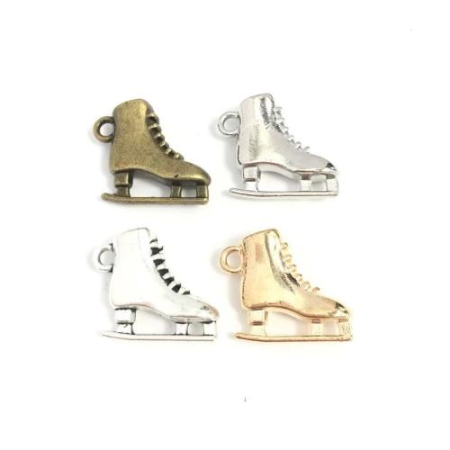 Tibetan Style Hat Pendants, Shoes, plated, DIY, more colors for choice, 18x18x7mm, 100PCs/Bag, Sold By Bag