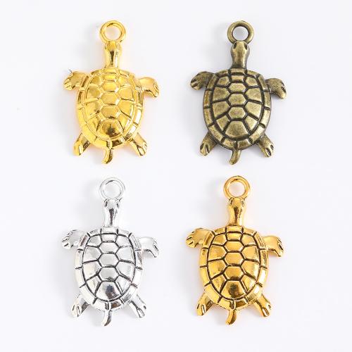 Tibetan Style Animal Pendants, Turtle, plated, DIY, more colors for choice, 26x11x4mm, 100PCs/Bag, Sold By Bag