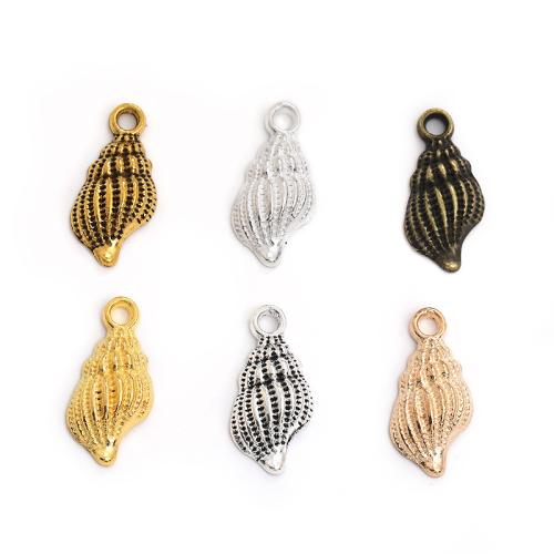 Tibetan Style Pendants, Conch, plated, DIY, more colors for choice, 19x9x3mm, 100PCs/Bag, Sold By Bag