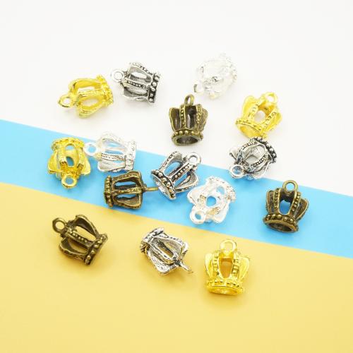 Tibetan Style Crown Pendants, plated, DIY, more colors for choice, 15x13mm, 100PCs/Bag, Sold By Bag