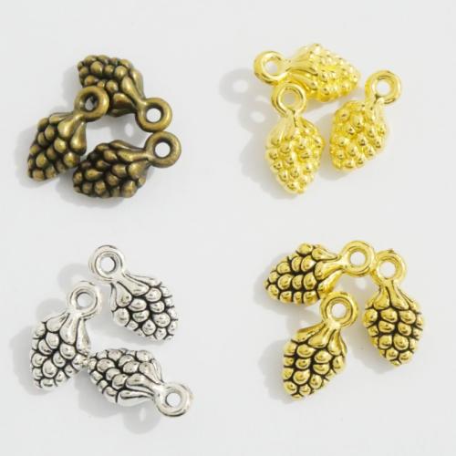 Tibetan Style Pendants, Pinecone, plated, DIY, more colors for choice, 13x7x5mm, 100PCs/Bag, Sold By Bag