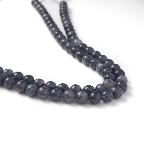 Gemstone Jewelry Beads, Iolite, Round, DIY & different size for choice, dark purple, Sold By Strand