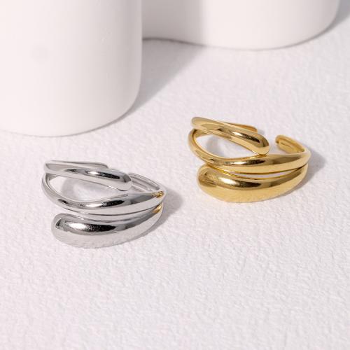 Stainless Steel Finger Ring, 304 Stainless Steel, fashion jewelry & for woman, more colors for choice, Sold By PC