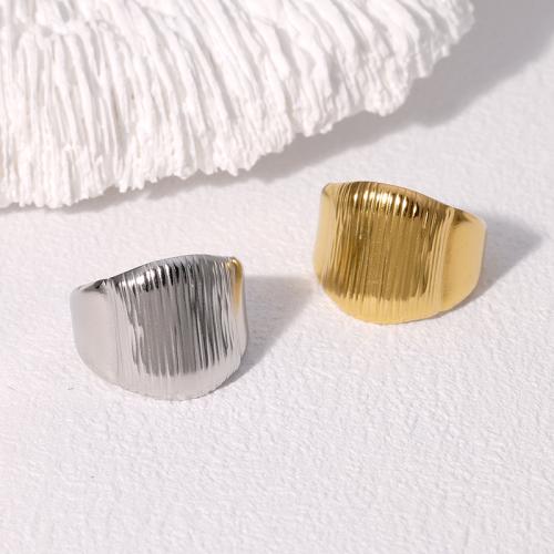 Stainless Steel Finger Ring, 304 Stainless Steel, fashion jewelry & for woman, more colors for choice, Sold By PC