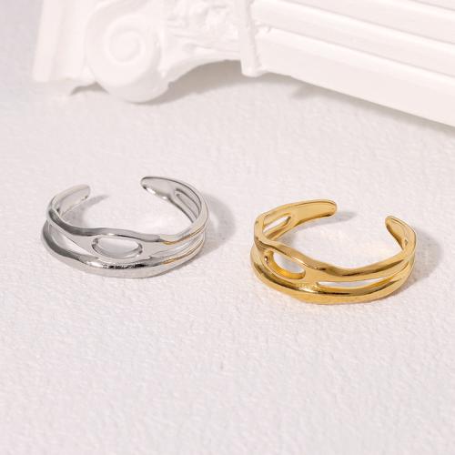 Stainless Steel Finger Ring, 304 Stainless Steel, fashion jewelry & for woman, more colors for choice, Sold By PC