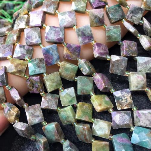 Gemstone Jewelry Beads, Rhombus, DIY, mixed colors, 10x10mm, Length:Approx 38 cm, Sold By PC