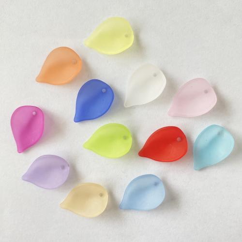 Acrylic Pendants, petals, injection moulding, DIY & frosted, more colors for choice, 13x20mm, Approx 1760PCs/Bag, Sold By Bag