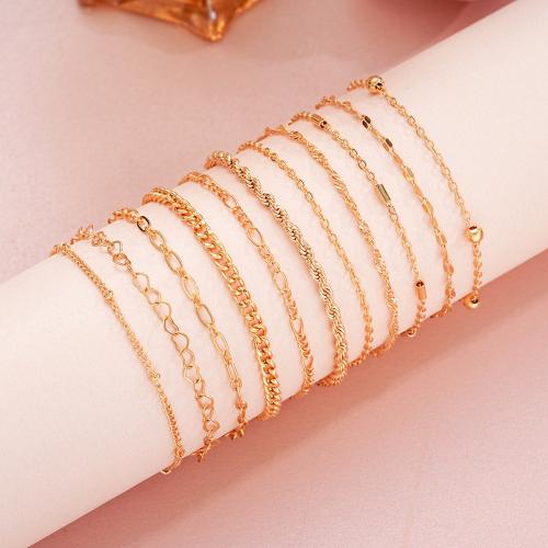 Tibetan Style Bracelet, plated, fashion jewelry, more colors for choice, nickel, lead & cadmium free, 11PCs/Set, Sold By Set