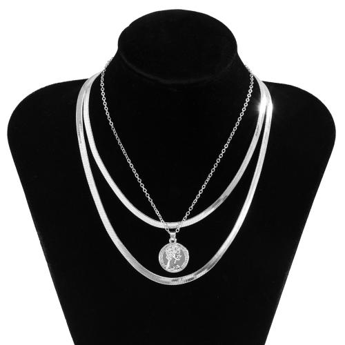 Tibetan Style Jewelry Necklace, plated, fashion jewelry, more colors for choice, nickel, lead & cadmium free, Sold By PC