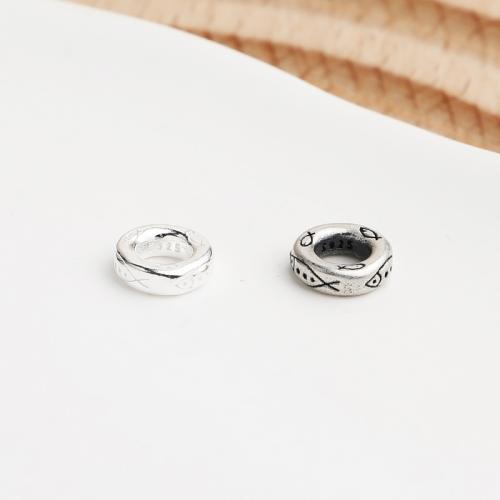 Spacer Beads Jewelry, 925 Sterling Silver, Donut, DIY, more colors for choice, 7.50mm, Hole:Approx 4mm, Sold By PC