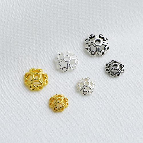 925 Sterling Silver Bead Cap, Four Leaf Clover, DIY & different size for choice, more colors for choice, Sold By PC