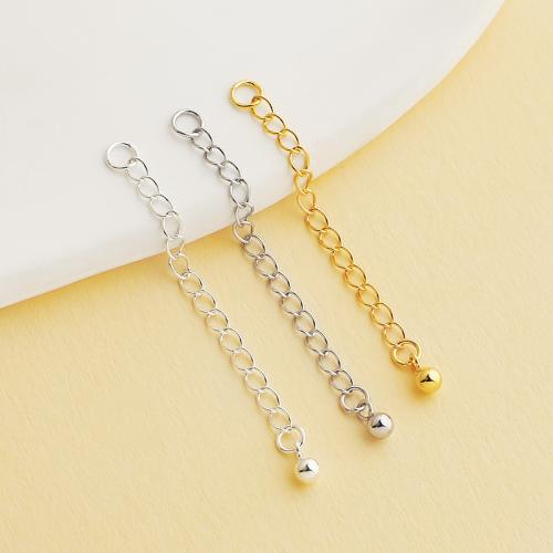 925 Sterling Silver Extender Chain, DIY & different size for choice, more colors for choice, Sold By PC