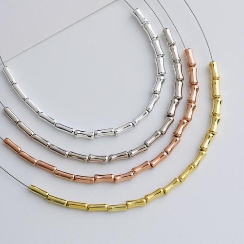 Spacer Beads Jewelry, 925 Sterling Silver, Bamboo, DIY & different size for choice, more colors for choice, Sold By PC