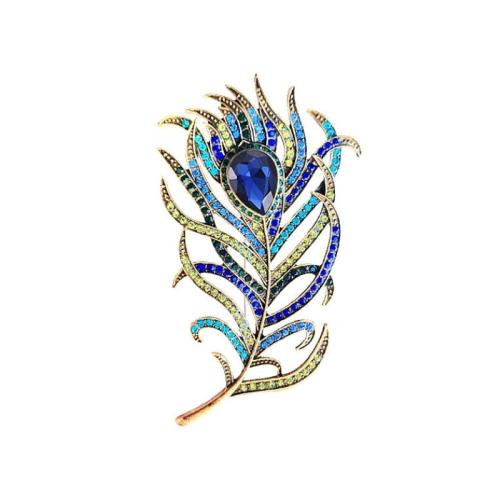 Tibetan Style Brooches, for woman & with rhinestone, 102x61mm, Sold By PC