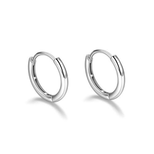 925 Sterling Silver Hoop Earrings, fashion jewelry & different size for choice & for woman, Sold By Pair