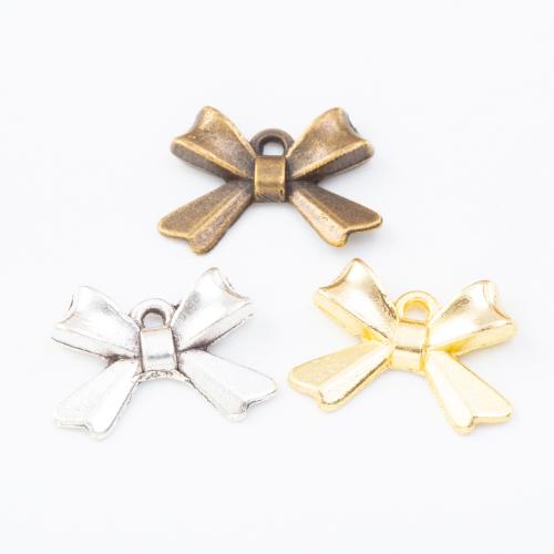 Tibetan Style Bowknot Pendants, plated, DIY, more colors for choice, nickel, lead & cadmium free, 10x15x3mm, Approx 100PCs/Bag, Sold By Bag