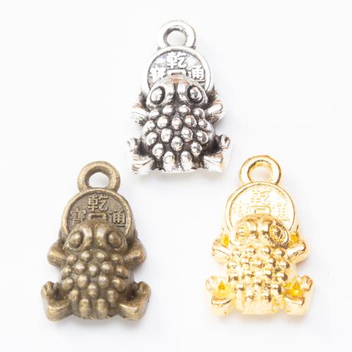 Tibetan Style Animal Pendants, Frog, plated, DIY, more colors for choice, nickel, lead & cadmium free, 17x11x4mm, Approx 100PCs/Bag, Sold By Bag