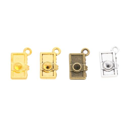 Tibetan Style Pendants, Camera, plated, DIY, more colors for choice, nickel, lead & cadmium free, 9.65x15.53mm, 100PCs/Bag, Sold By Bag