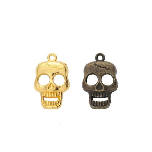 Tibetan Style Skull Pendants, plated, DIY, more colors for choice, nickel, lead & cadmium free, 2.45x15x4mm, Approx 100PCs/Bag, Sold By Bag