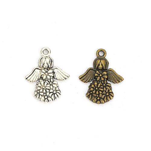 Tibetan Style Pendants, Angel, plated, DIY, more colors for choice, nickel, lead & cadmium free, 22x17x2mm, Approx 100PCs/Bag, Sold By Bag