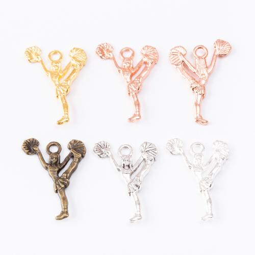 Tibetan Style Pendants, Dancing Girl, plated, DIY, more colors for choice, nickel, lead & cadmium free, 24x17x2mm, Approx 100PCs/Bag, Sold By Bag