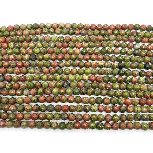 Natural Unakite Beads, Round, DIY & different size for choice, more colors for choice, Sold By Strand