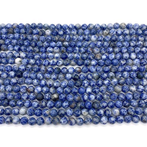 Natural Blue Spot Stone Beads, Round, DIY & different size for choice, more colors for choice, Sold By Strand