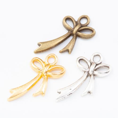 Tibetan Style Bowknot Pendants, plated, DIY, more colors for choice, nickel, lead & cadmium free, 20x11x2mm, 100PCs/Bag, Sold By Bag