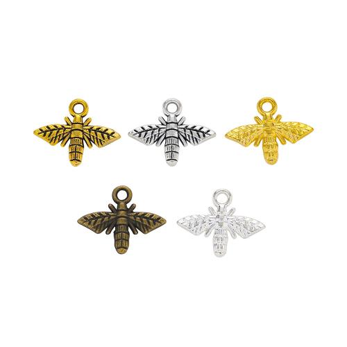 Tibetan Style Animal Pendants, Bee, plated, DIY, more colors for choice, nickel, lead & cadmium free, 14x17mm, 100PCs/Bag, Sold By Bag