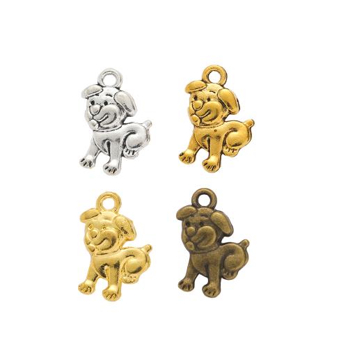 Tibetan Style Animal Pendants, Dog, plated, DIY, more colors for choice, nickel, lead & cadmium free, 17x11x3mm, 100PCs/Bag, Sold By Bag