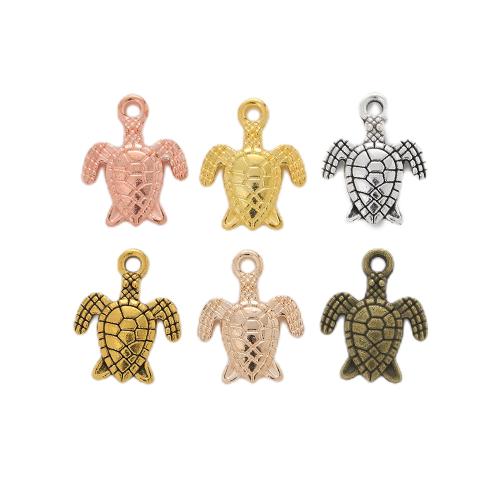 Tibetan Style Animal Pendants, Turtle, plated, DIY, more colors for choice, nickel, lead & cadmium free, 16x13mm, 100PCs/Bag, Sold By Bag