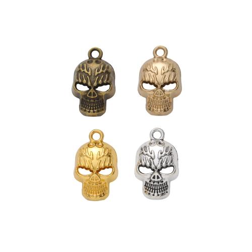 Tibetan Style Skull Pendants, plated, DIY, more colors for choice, nickel, lead & cadmium free, 21.50x13x6.50mm, 100PCs/Bag, Sold By Bag