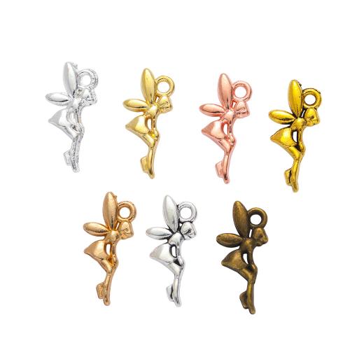 Tibetan Style Pendants, Angel, plated, DIY, more colors for choice, nickel, lead & cadmium free, 19x9x2mm, 100PCs/Bag, Sold By Bag