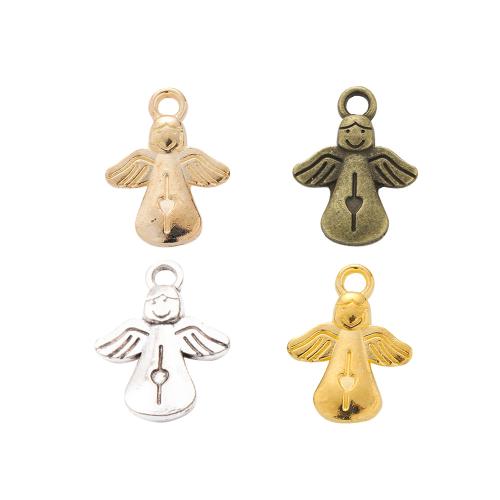 Tibetan Style Pendants, Angel, plated, DIY, more colors for choice, nickel, lead & cadmium free, 17x13mm, 100PCs/Bag, Sold By Bag