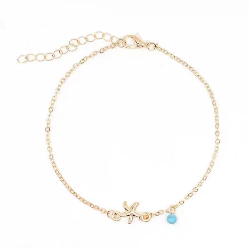 Tibetan Style Anklet, with 5cm extender chain, plated, fashion jewelry, more colors for choice, nickel, lead & cadmium free, Length:22 cm, Sold By PC