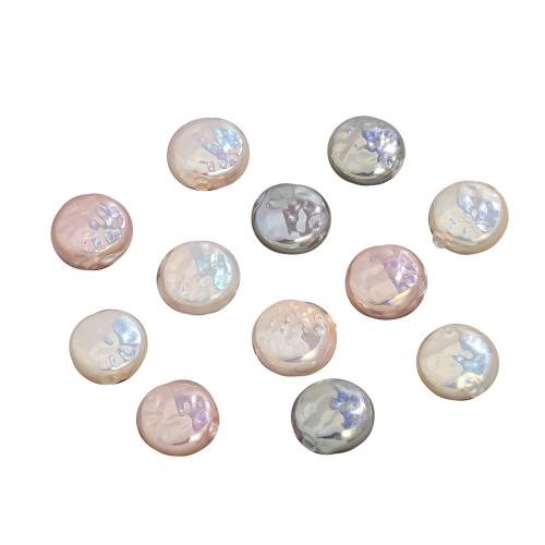 Glass Pearl Beads, Round, plated, DIY, more colors for choice, 12mm, 5PCs/Bag, Sold By Bag